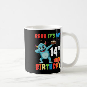 Bruh It's My 14 th Birthday Halloween Monster Dab  Kaffeetasse