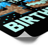 Bruh It's My 4th Birthday Game Pixel Boy Funny Bir Poster (Ecke)