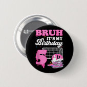 Bruh Its My 5th Birthday Soccer Ice Cream Drip The Button (Vorne & Hinten)