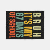 Bruh It's My 67 Days Of School Dabbing Boy Funny S Fleecedecke (Vorderseite (Horizontal))