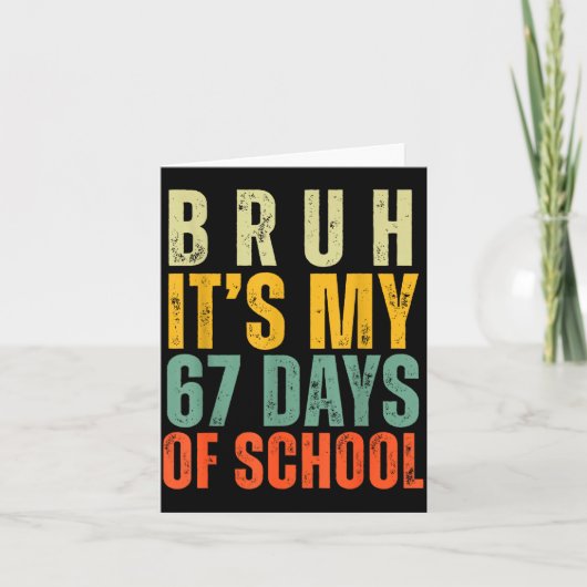 Bruh It's My 67 Days Of School Dabbing Boy Funny S Karte (Vorderseite)