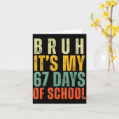 Bruh It's My 67 Days Of School Dabbing Boy Funny S Karte (Gelbe Blume)