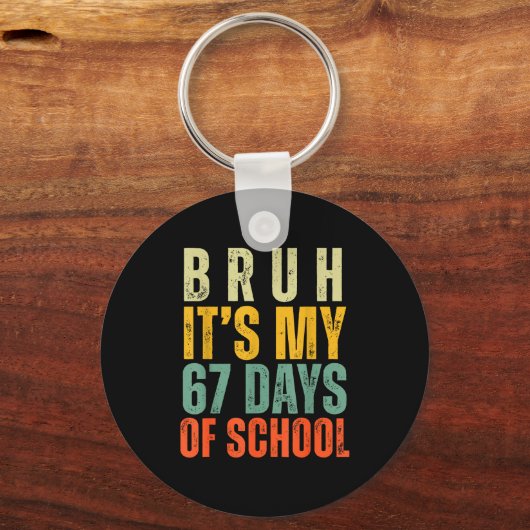 Bruh It's My 67 Days Of School Dabbing Boy Funny S Schlüsselanhänger (Vorderseite)