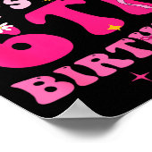 Bruh Its My 6th Birthday Pink 6 Year Old Coquette  Poster (Ecke)