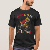 Bruh It's My 7th Birthday Dinosaur 7 Year Old T-Shirt (Vorderseite)