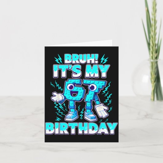 Bruh It's My Birthday 6 7 Six Seven Italian Brainr Karte (Vorderseite)