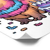 Bruh It's My Birthday Capybara Nata Boy Girl Birth Poster (Ecke)