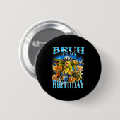 Bruh It's My Birthday Funny Brainrot Button (Vorne & Hinten)