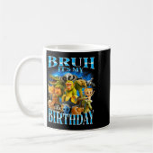 Bruh It's My Birthday Funny Brainrot Kaffeetasse (Links)