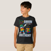 Bruh Its My Birthday Master Builder Dabbing Blocks T-Shirt (Vorne ganz)