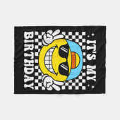 Bruh It's My Birthday Peace Sign Smile Birthday Fo Fleecedecke (Vorderseite (Horizontal))