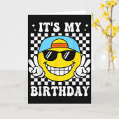 Bruh It's My Birthday Peace Sign Smile Birthday Fo Karte (Gelbe Blume)