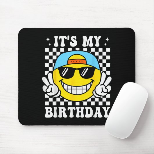 Bruh It's My Birthday Peace Sign Smile Birthday Fo Mousepad (Mit Mouse)