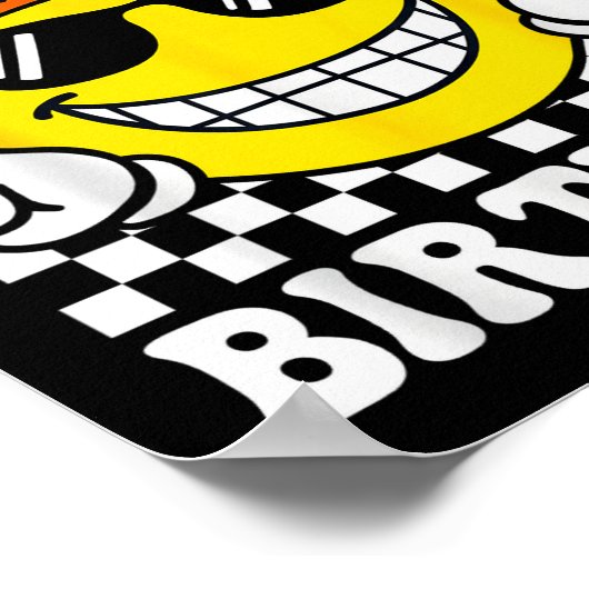 Bruh It's My Birthday Peace Sign Smile Birthday Fo Poster (Ecke)