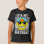 Bruh It's My Birthday Peace Sign Smile Birthday Fo T-Shirt (Vorderseite)