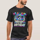 Bruh Its My Birthday Wolf Boy Family Party Bday T-Shirt (Vorderseite)