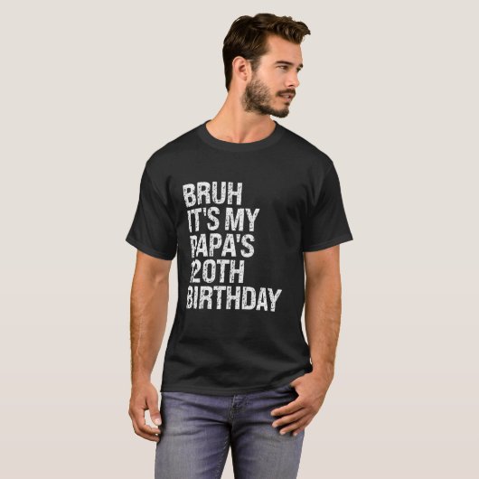 Bruh It's My Papa's 120th Birthday King Happy Crow T-Shirt (Vorne ganz)