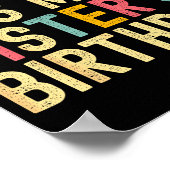 Bruh It's My Sister's Birthday Funny Birthday Brot Poster (Ecke)