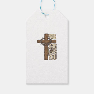 Bruh Jesus liebt dich Kreuz Vintage Christlich Vec Geschenkanhänger
