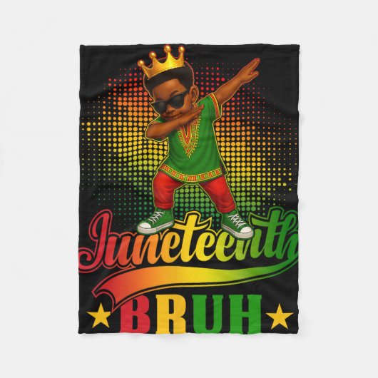 Bruh Juneteenth 1865 Schwarze Freiheit Schwarzer P Fleecedecke (Vorderseite)