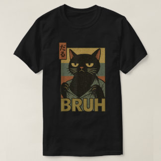 Bruh-Katze-Meme Japanischer Anime-Ästhetik T-Shirt