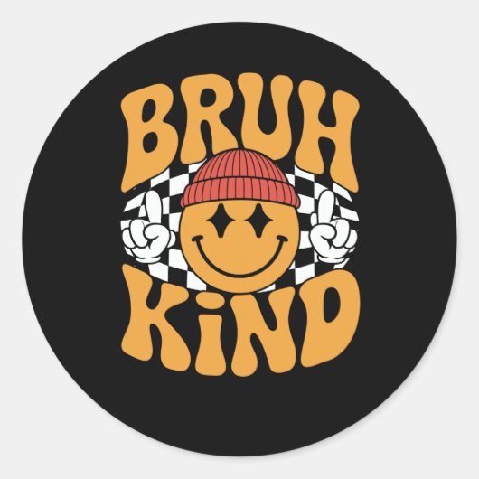 Bruh Kind - Smiley Vibes Sticker (Vorderseite)