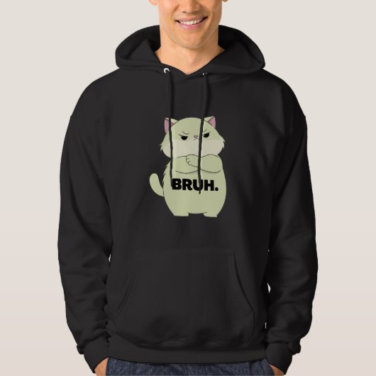 Bruh Kitty Hoodie (Vorderseite)