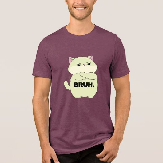 Bruh Kitty Tri-Blend Shirt (Vorderseite)