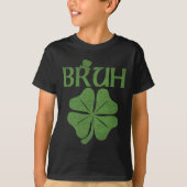 Bruh Kleeblatt Clover St. Patrick's Day Men Boy Ki T-Shirt (Vorderseite)