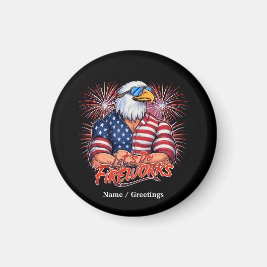 Bruh Lasse Do Fireworks Juli Vierte Funny Patrioti Magnet (Vorne)