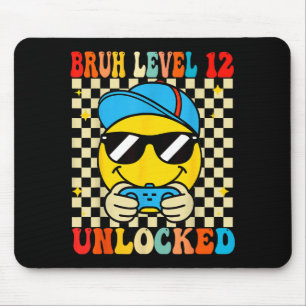 Bruh Level 12 freigeschaltet Smiley Gesicht Video  Mousepad