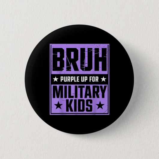 Bruh Lila für Militärkinder Button (Vorderseite)