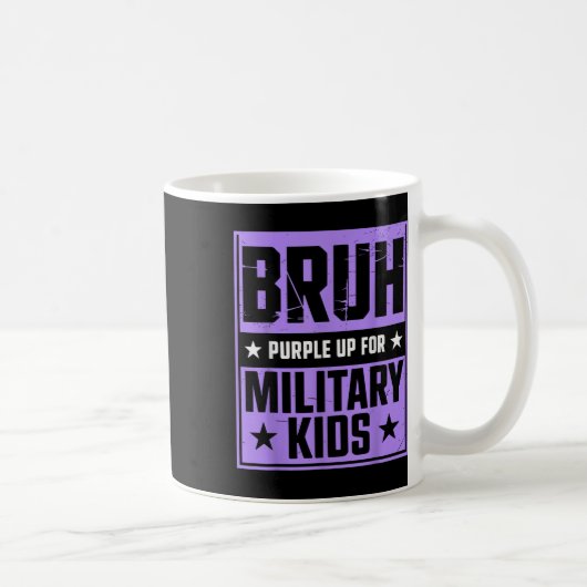 Bruh Lila für Militärkinder Kaffeetasse (Rechts)