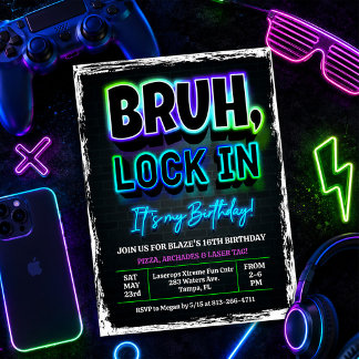 Bruh Lock am Geburtstag Einladung