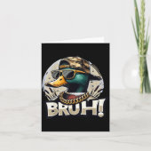 Bruh Mallard Duck Funny Duck Hunting Humor Karte (Vorderseite)