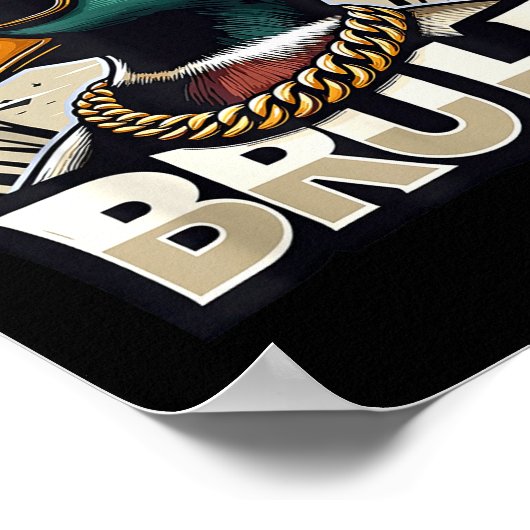 Bruh Mallard Duck Funny Duck Hunting Humor Poster (Ecke)