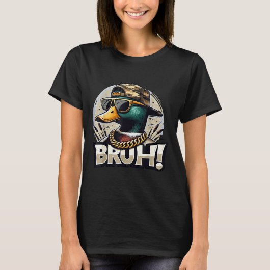 Bruh Mallard Duck Funny Duck Hunting Humor  T-Shirt (Vorderseite)
