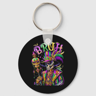 Bruh Mardi Gras Doctor New Orleans Skeleton Mardi Schlüsselanhänger