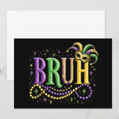 Bruh Mardi Gras - Funny und Festivals Einladung (Vorne/Hinten)