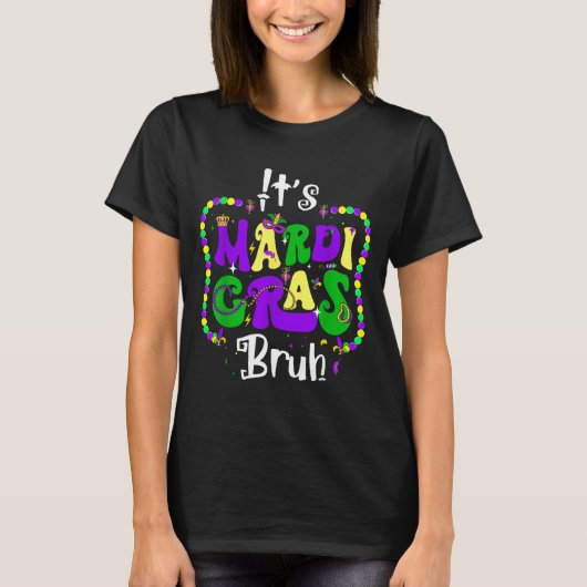 Bruh Mardi Gras Teens Boys Kids Mardi Gras  T-Shirt (Vorderseite)