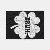 Bruh Meme Bro Shamrock Lustiger St. Patrick's Day Fleecedecke (Vorderseite (Horizontal))