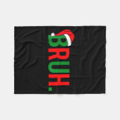 Bruh Meme Christmas Fleecedecke (Vorderseite (Horizontal))