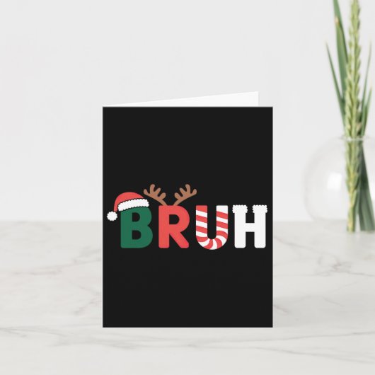 Bruh Meme Christmas Karte (Vorderseite)