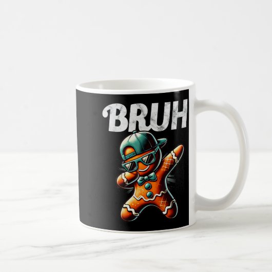 Bruh Meme Cool Gingerbread Dabbing Funny Christmas Kaffeetasse (Rechts)