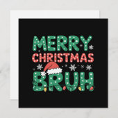 Bruh Meme Funny sagt Bro Weihnachten grüßen (Vorne/Hinten)
