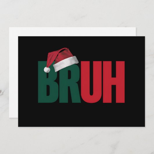 Bruh Meme Funny sagt Bro Weihnachten grüßen (Vorne/Hinten)