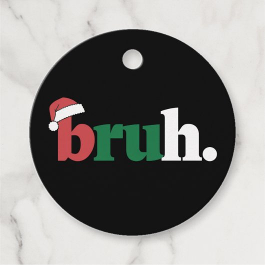 Bruh Meme Funny sagt Bro Weihnachten grüßen Geschenkanhänger (Vorderseite)