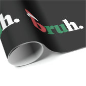 Bruh Meme Funny sagt Bro Weihnachten grüßen Geschenkpapier (Rolleneckpunkt)