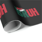 Bruh Meme Funny sagt Bro Weihnachten grüßen Geschenkpapier (Rolleneckpunkt)