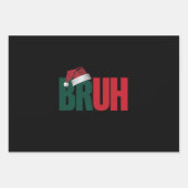 Bruh Meme Funny sagt Bro Weihnachten grüßen Geschenkpapier Set (Vorderseite)